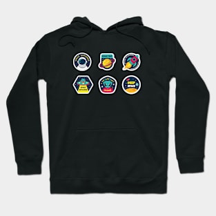 Space stickers Hoodie